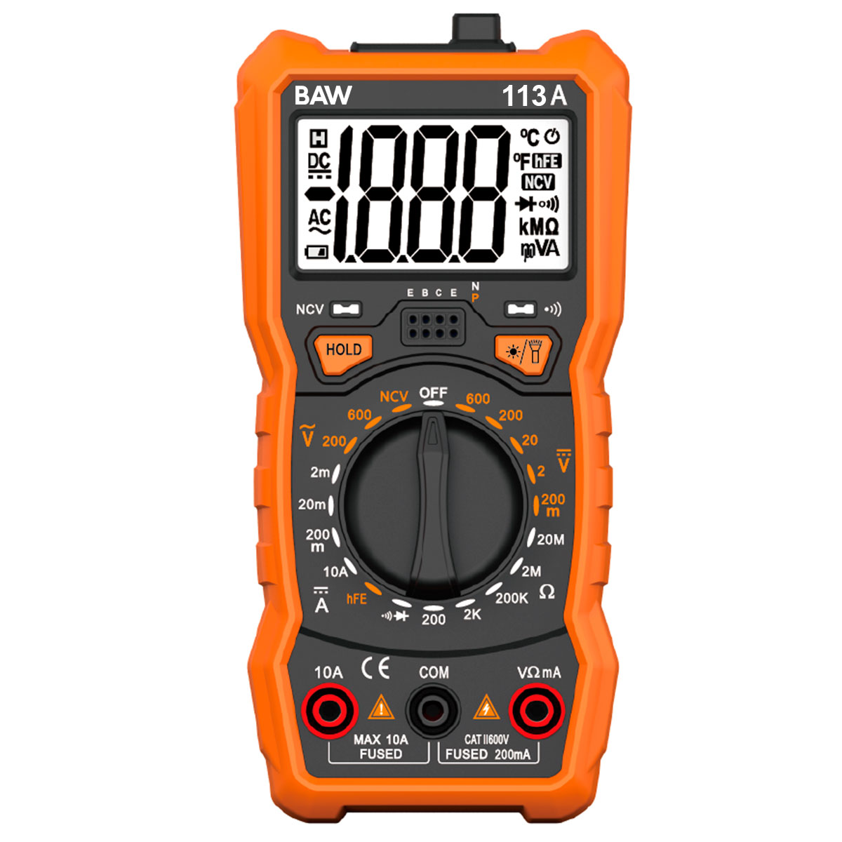 MULTIMETRO DIGITAL 10ACC-600VCA/CC-20M