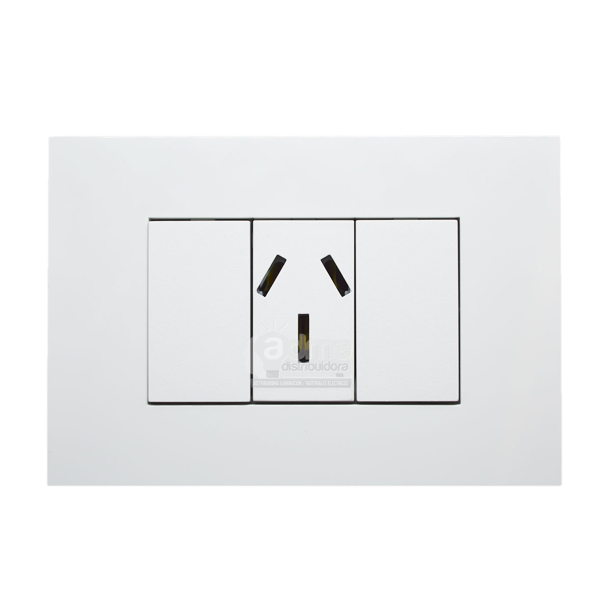 TAPA BASTIDOR + TOMA 20A JELUZ PLATINUM