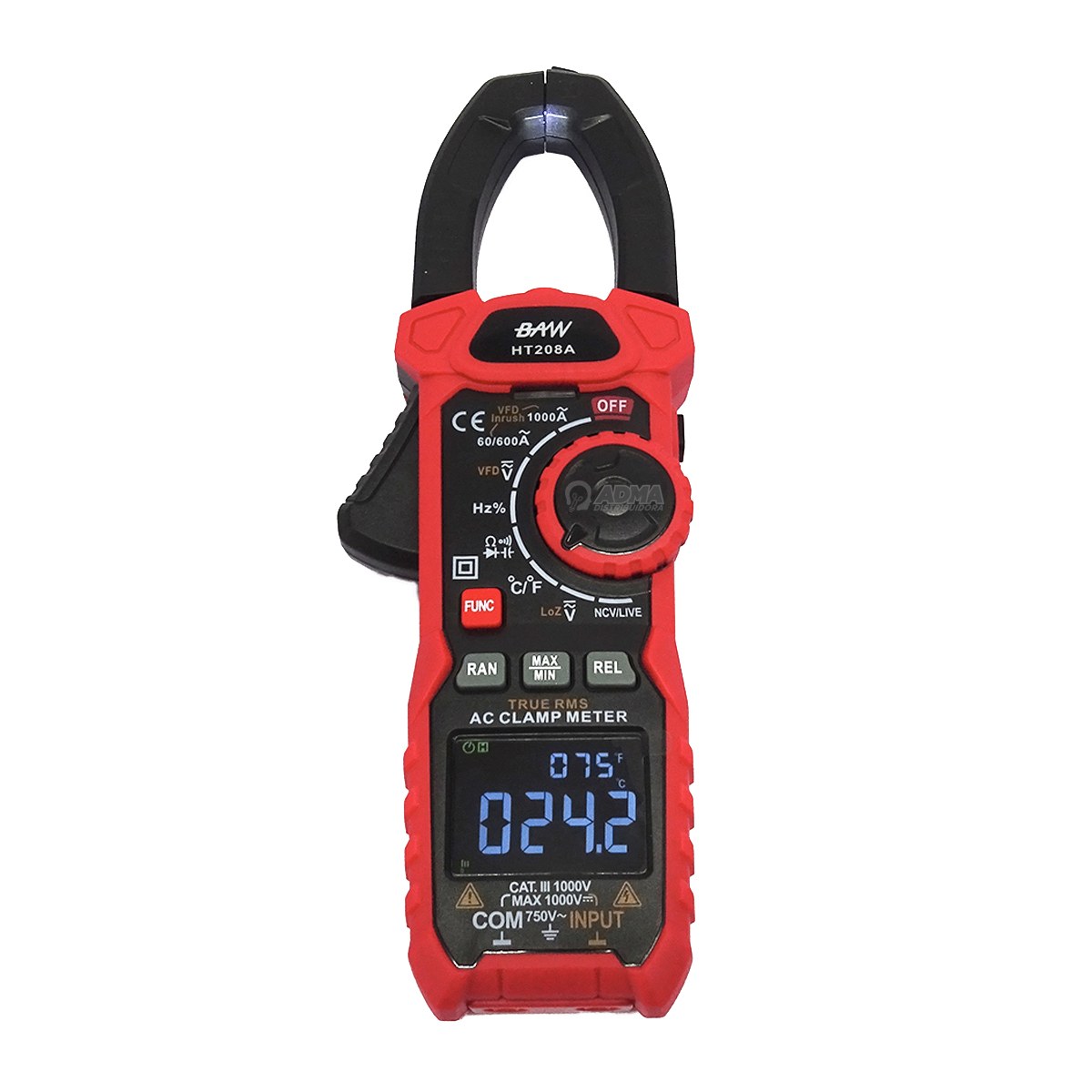 PINZA DIGITAL AMPEROMETRICA TRMS 1000A AC