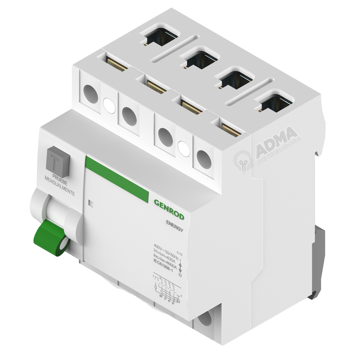INTERRUPTOR DIFERENCIAL TETRAPOLAR 63A 30MA AC GENROD