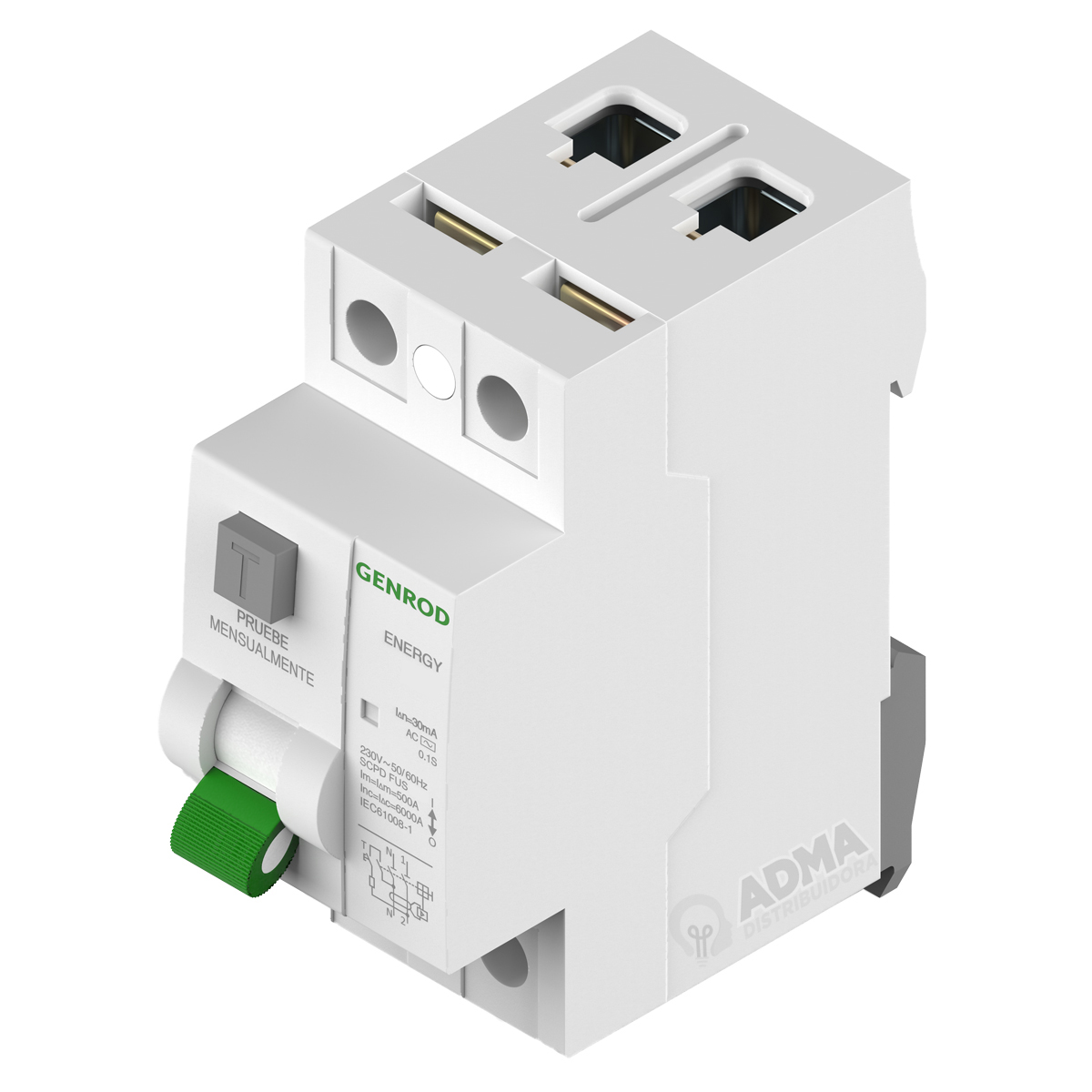 INTERRUPTOR DIFERENCIAL BIPOLAR 25A 30MA AC GENROD