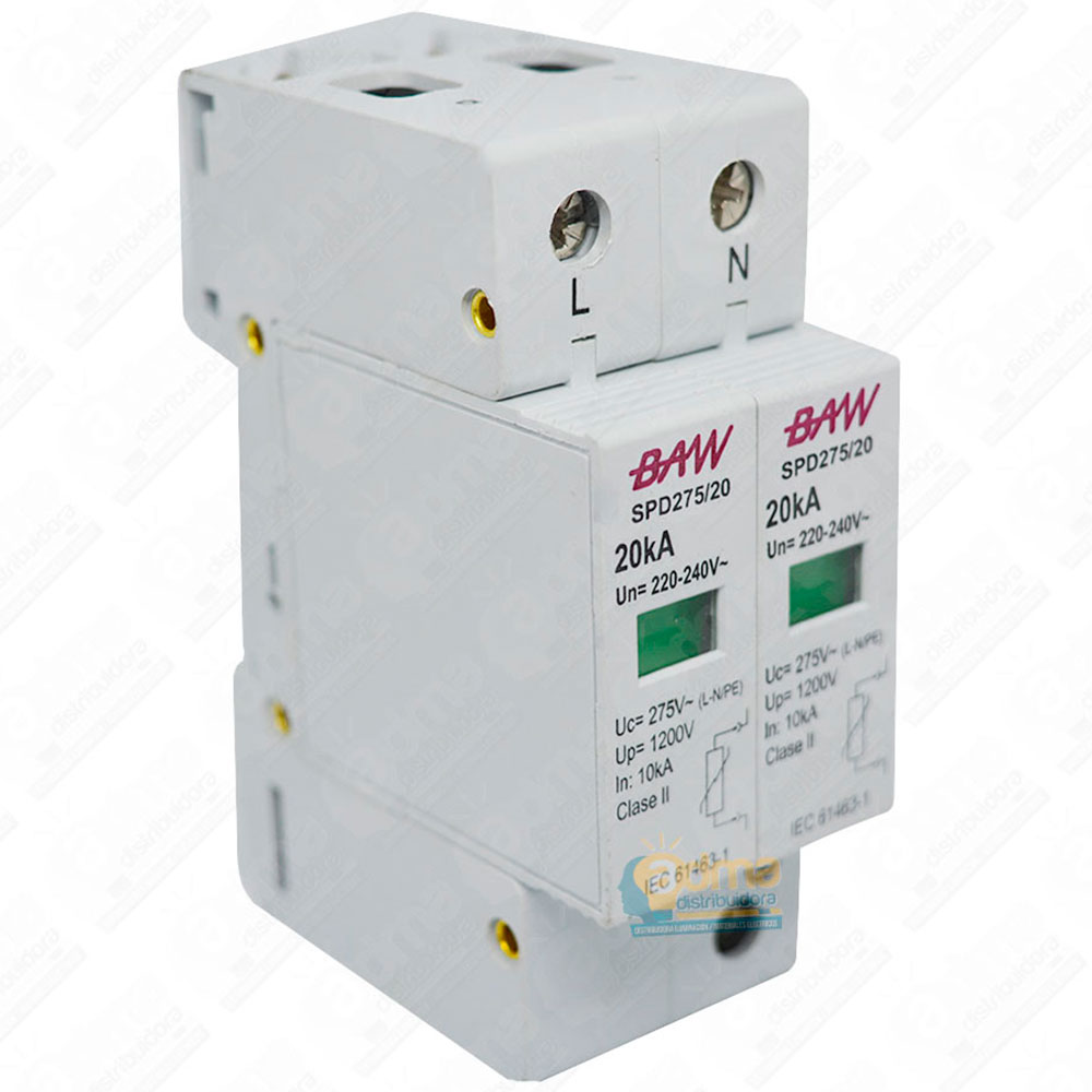 DESCARGADOR SOBRETENSIONES 1P+N 20KA-12