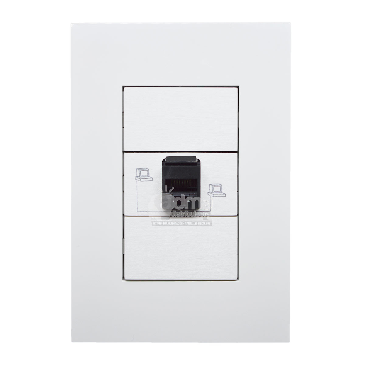 TAPA BASTIDOR JELUZ PLATINUM + TOMA RJ45 EA