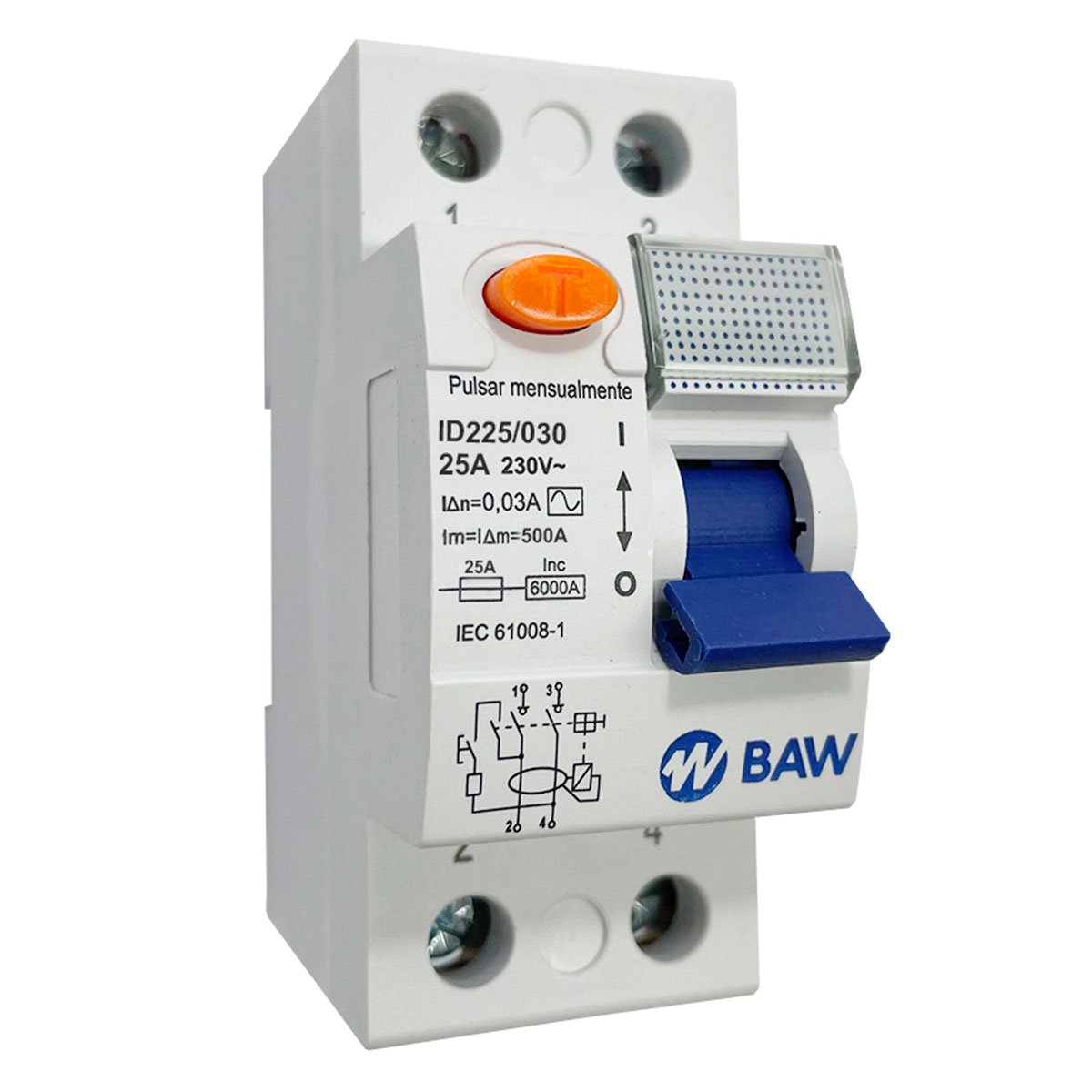 INTERRUPTOR DIFERENCIAL BIPOLAR 25A 30MA BAW