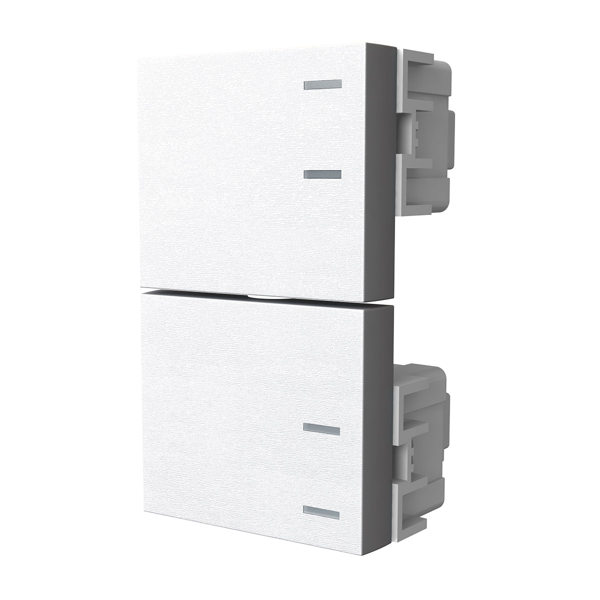 MODULO PUNTO MEDIO TECLÓN PLATINUM BLANCO JELUZ