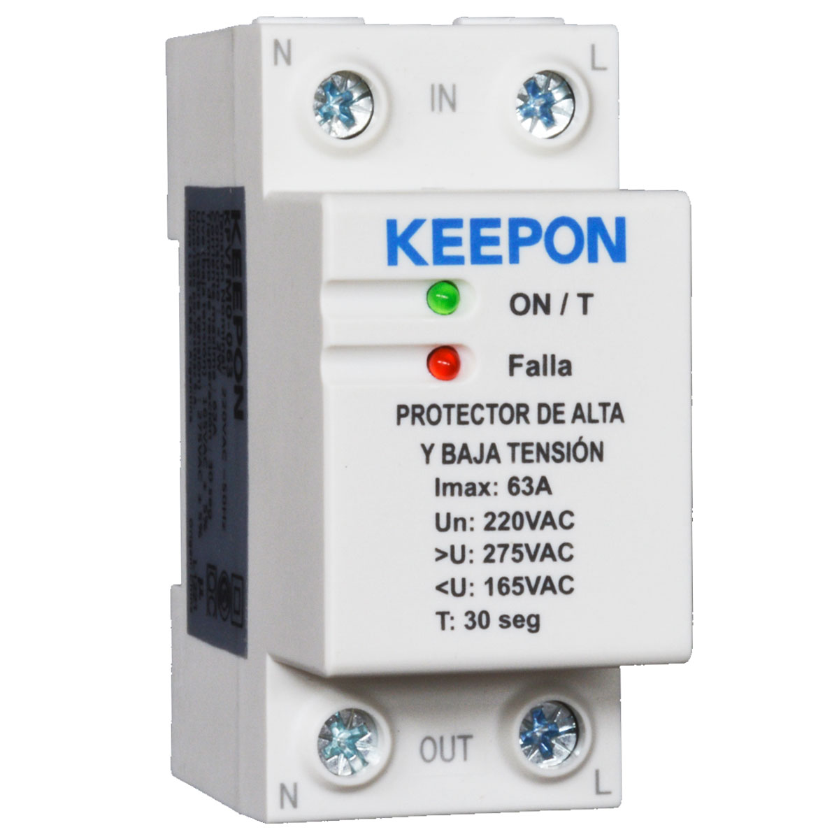 PROTECTOR DE TENSION MONOFASICO ANALOGICO 63A KEEPON