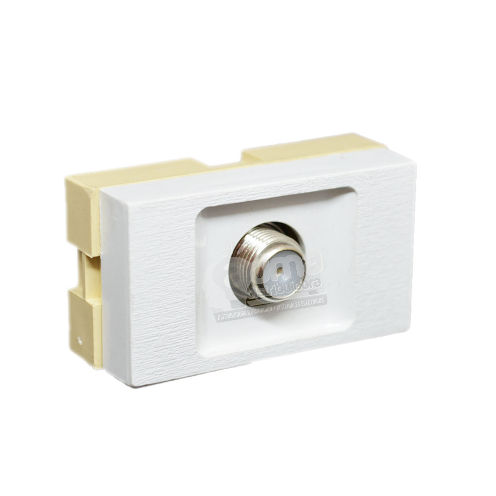 MODULO TOMA TV C/ACOPLE FINO MITO PLATINUM BLANCO JELUZ
