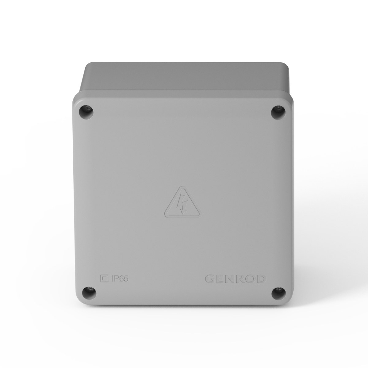 CAJA CUADRADA CON TAPA SOBREPONER 165X165X80 GRIS