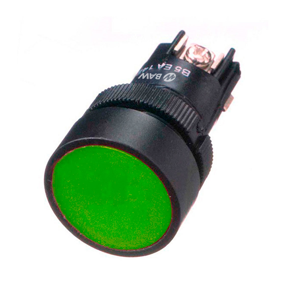 PULSADOR MONOBLOQUE /RAS. VERDE. 1NA.