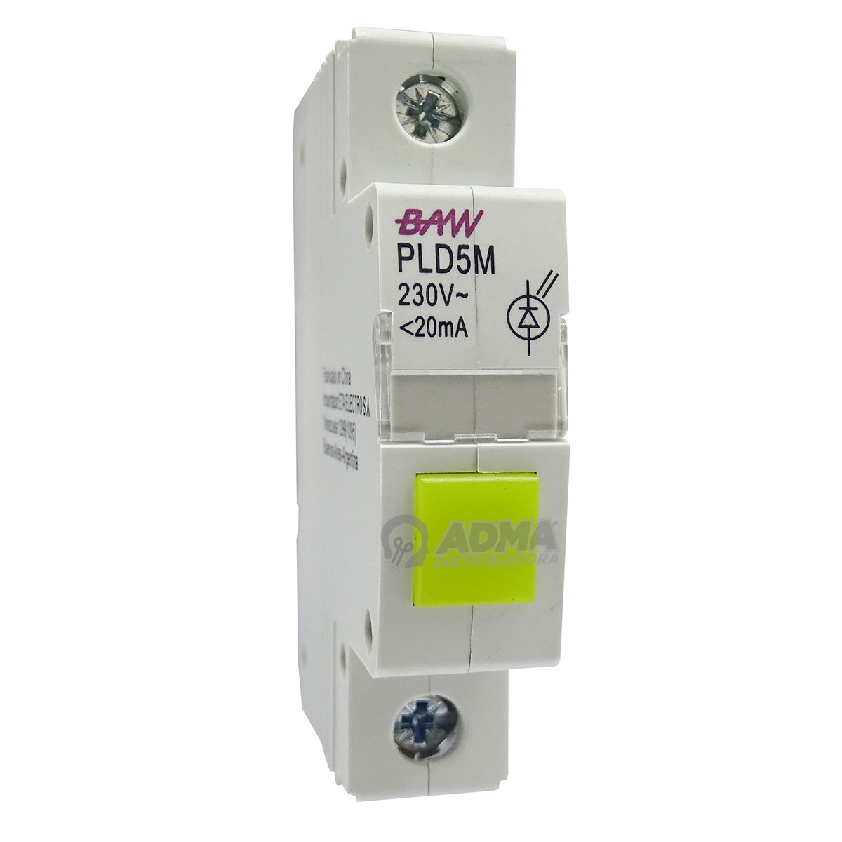 OJO DE BUEY PILOTO DIN AMARILLO C/LED 230VCA