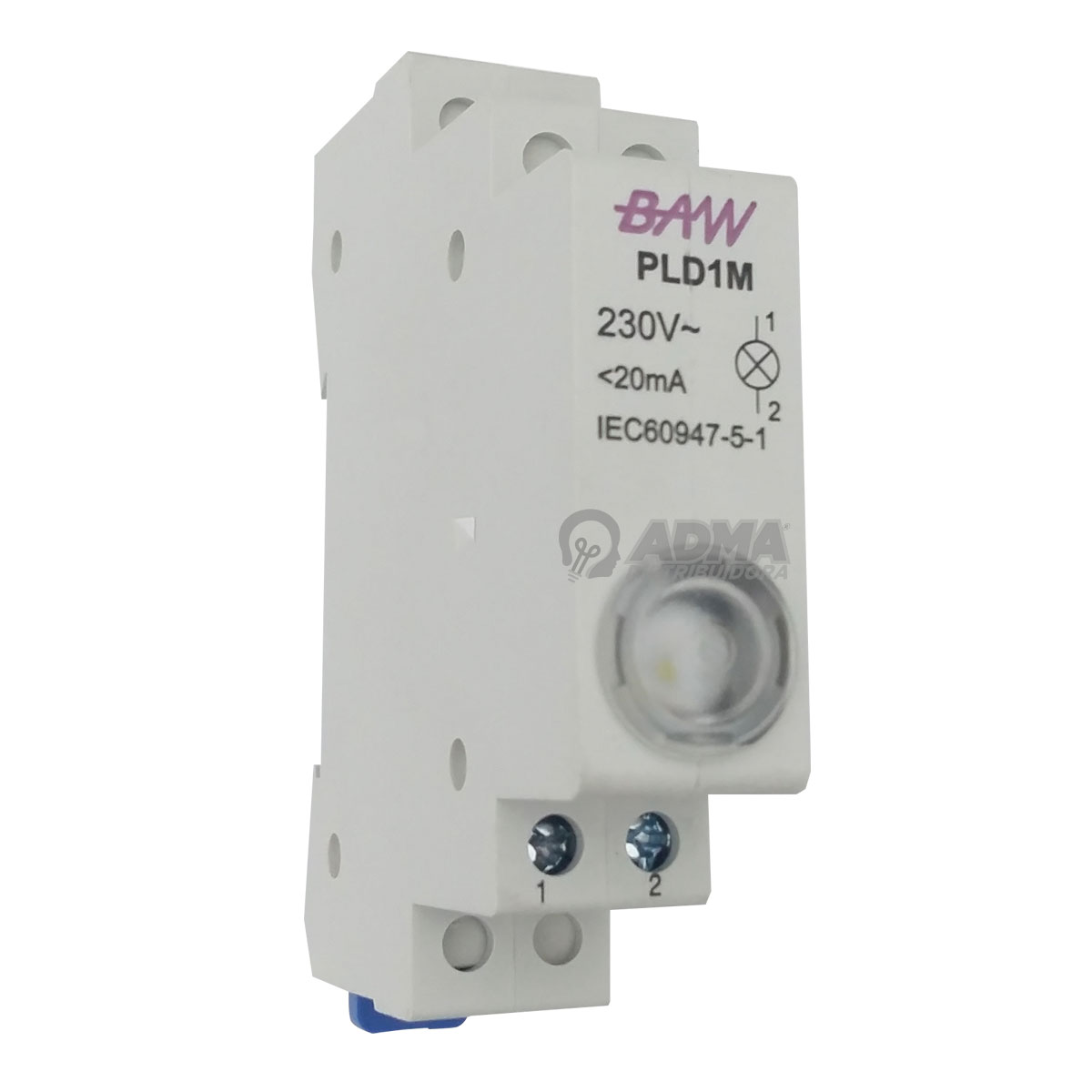 OJO DE BUEY PILOTO DIN BLANCO C/LED 230VCA