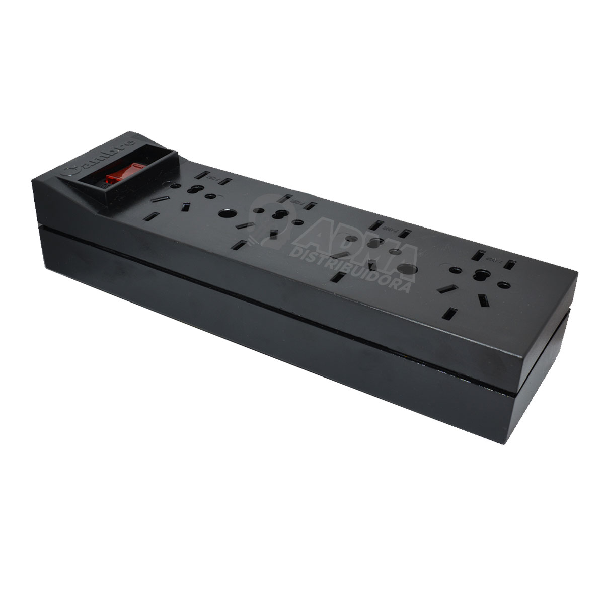 PROLONGADOR DE 4 TOMAS NEGRO S/CABLE CAMBRE