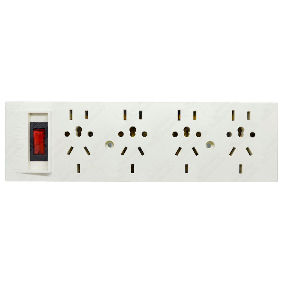 PROLONGADOR DE 4 TOMAS BLANCO S/CABLE CAMBRE