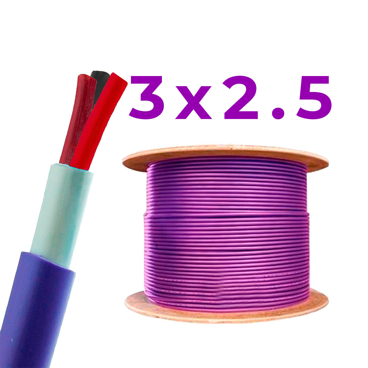 CABLE SUBTERRANEO 3X2.5MM TREFILCON