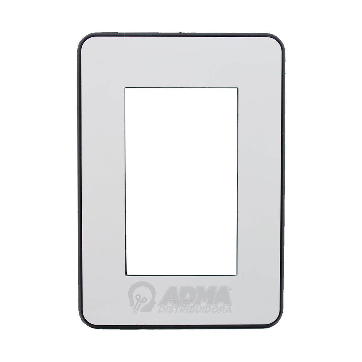 TAPA BASTIDOR BLANCA MARCO NEGRO 10X5 3 MODULOS JELUZ MITO