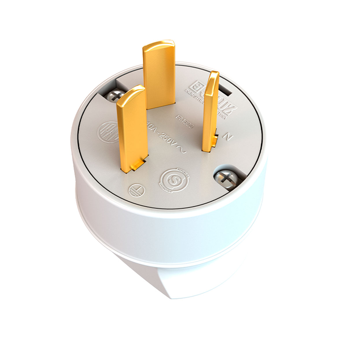 FICHA MACHO 10A BLANCA AXIAL JELUZ