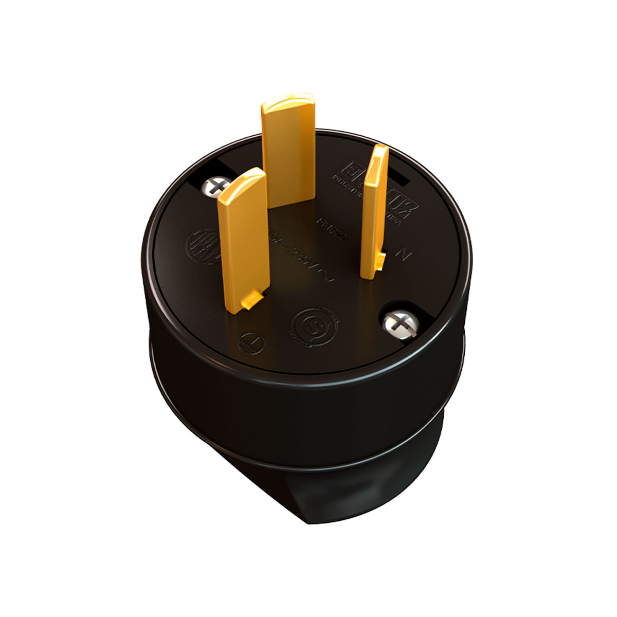 FICHA MACHO 10A NEGRA AXIAL JELUZ