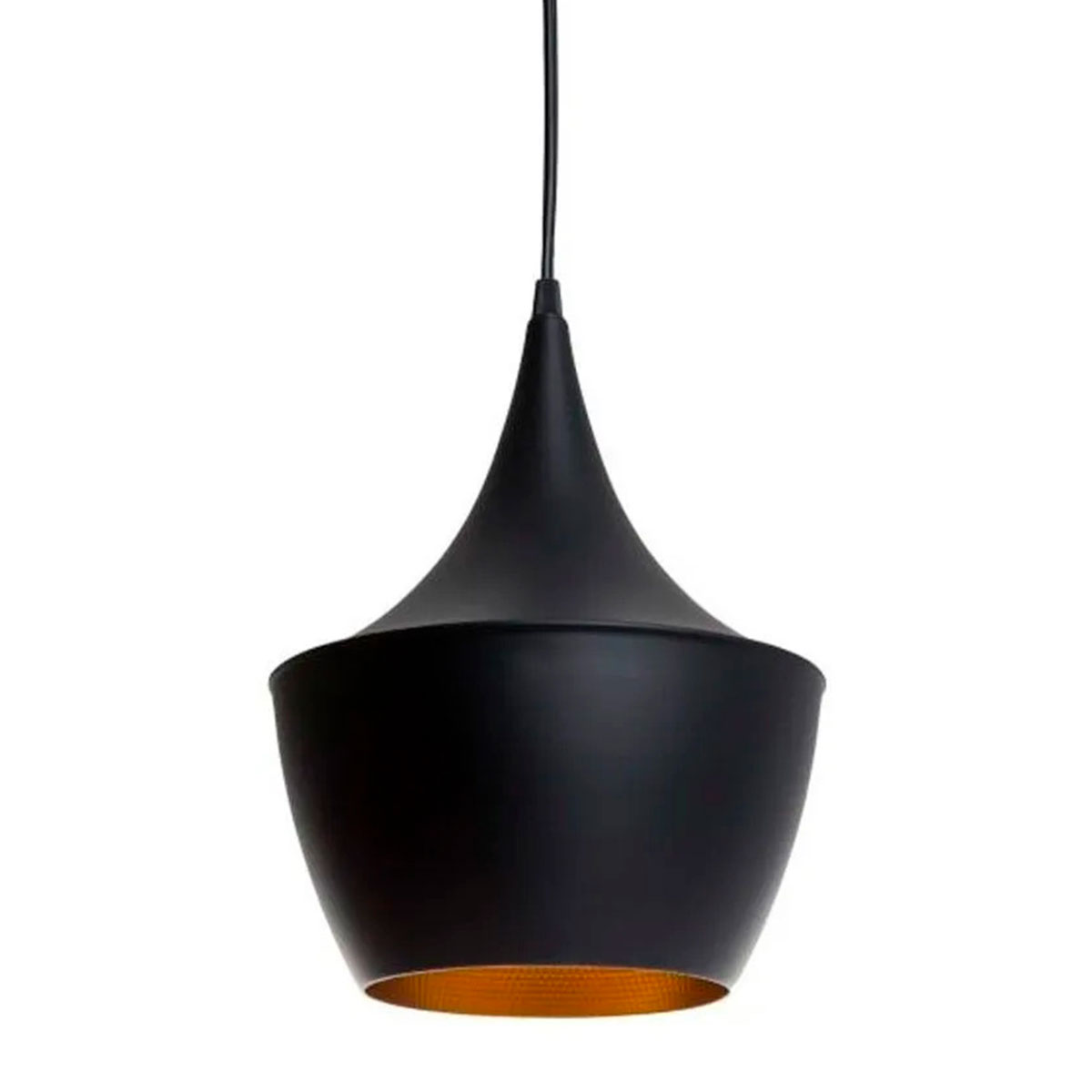 LAMPARA COLGANTE MODERNA CAMPANA NEGRO COBRE