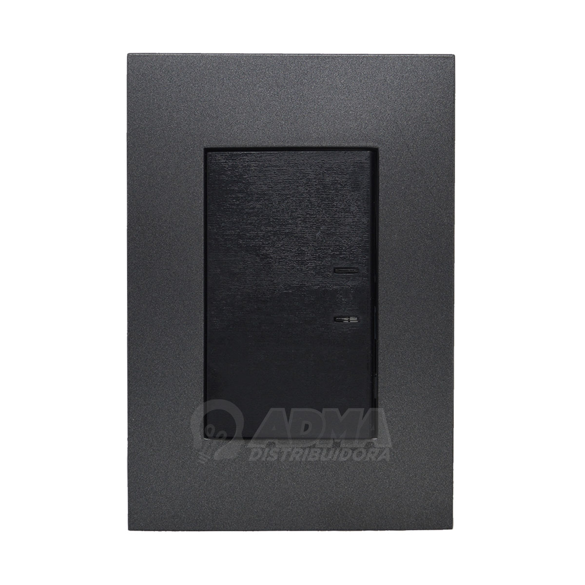 LLAVE DE LUZ PLATINUM ANTRACITA PUNTO SIMPLE TECLON JELUZ