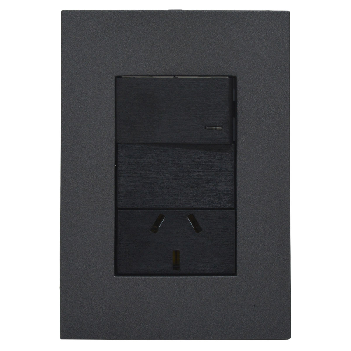LLAVE DE LUZ ARMADA ANTRACITA PUNTO Y TOMA JELUZ PLATINUM PACK X 10