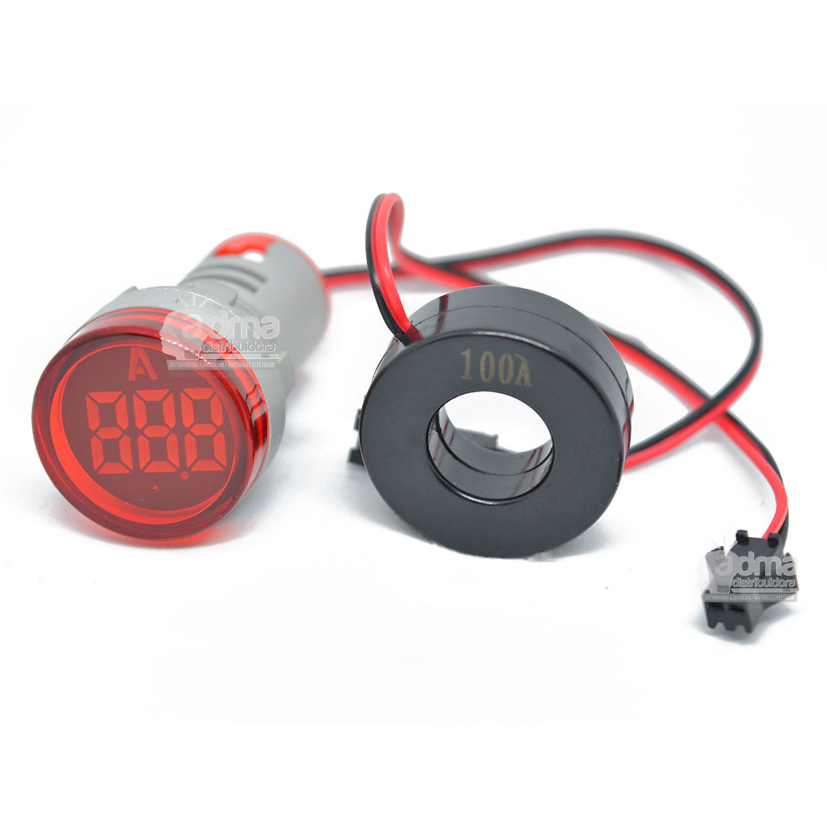 MINI AMPERIMETRO DIGITAL D29 100ACA ROJO