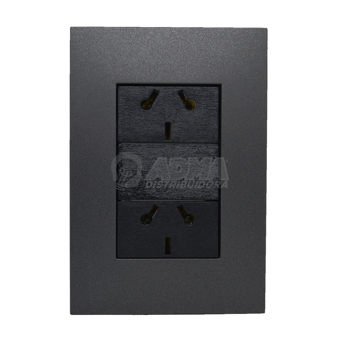 LLAVE DE LUZ ARMADA DOS TOMAS ANTRACITA JELUZ PLATINUM