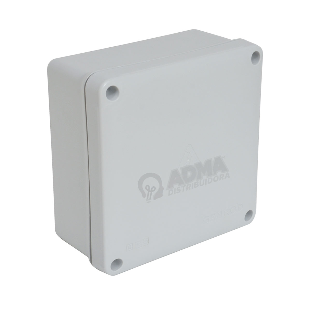 CAJA CUADRADA CON TAPA SOBREPONER IP65 310X310X135 GRIS GENROD