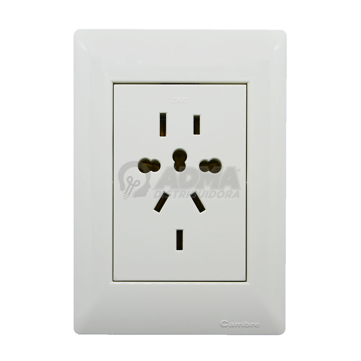 LLAVE DE LUZ COMPLETA TOMA UNIVERSAL SIGLO XXII CAMBRE