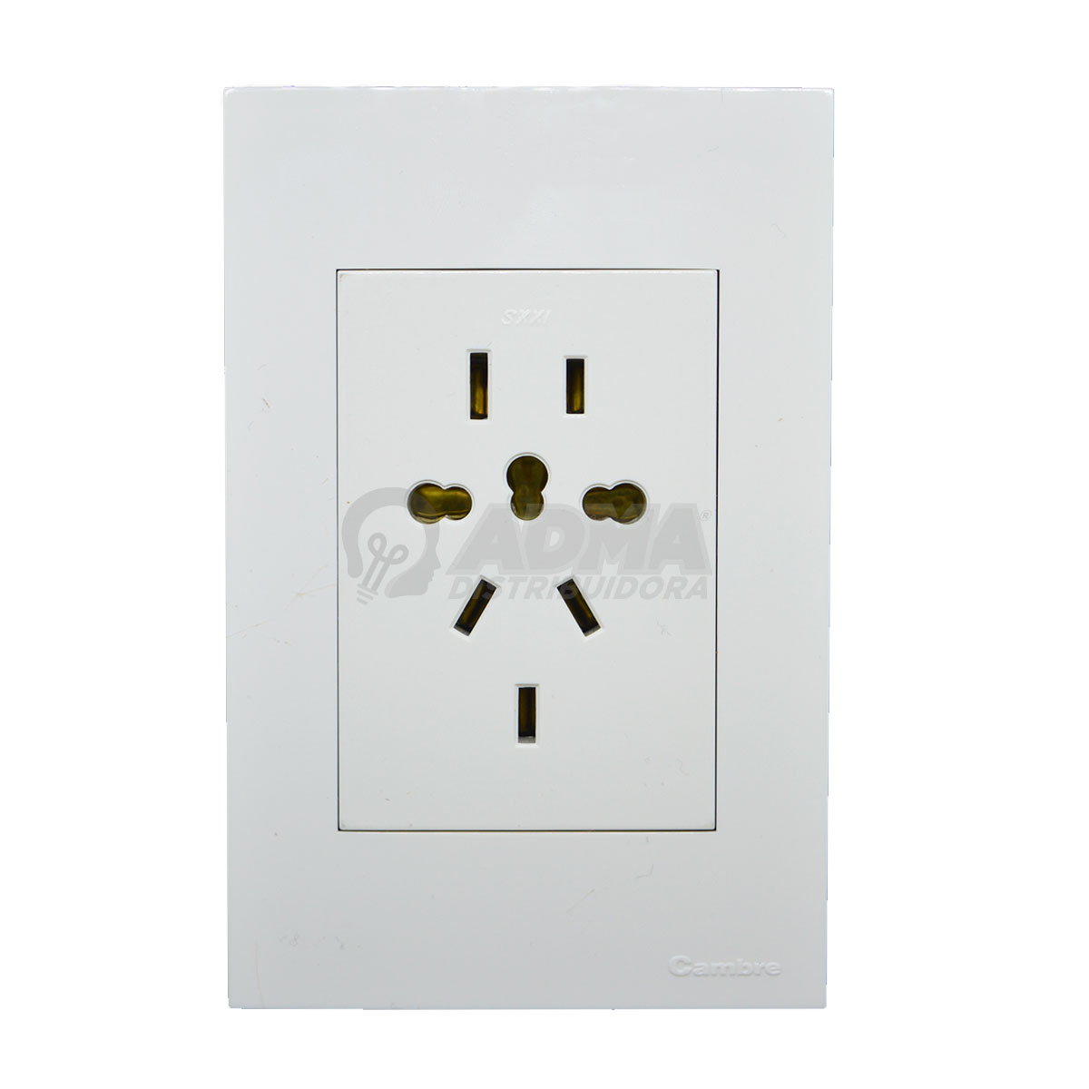 LLAVE DE LUZ COMPLETA TOMA UNIVERSAL SIGLO XXI CAMBRE