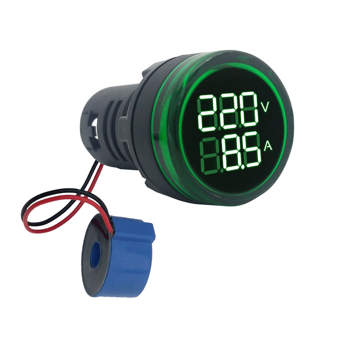 MINI VOLT-AMP DIGITAL D29MM 500VCA/100ACA VERDE