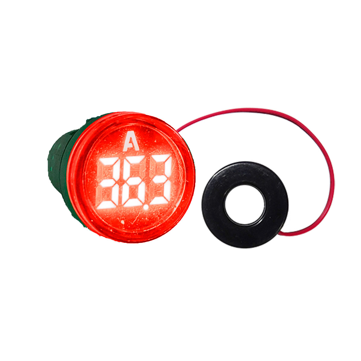 MINI VOLTAMPERIMETRO DIG D29MM 500VCA-50 ROJO