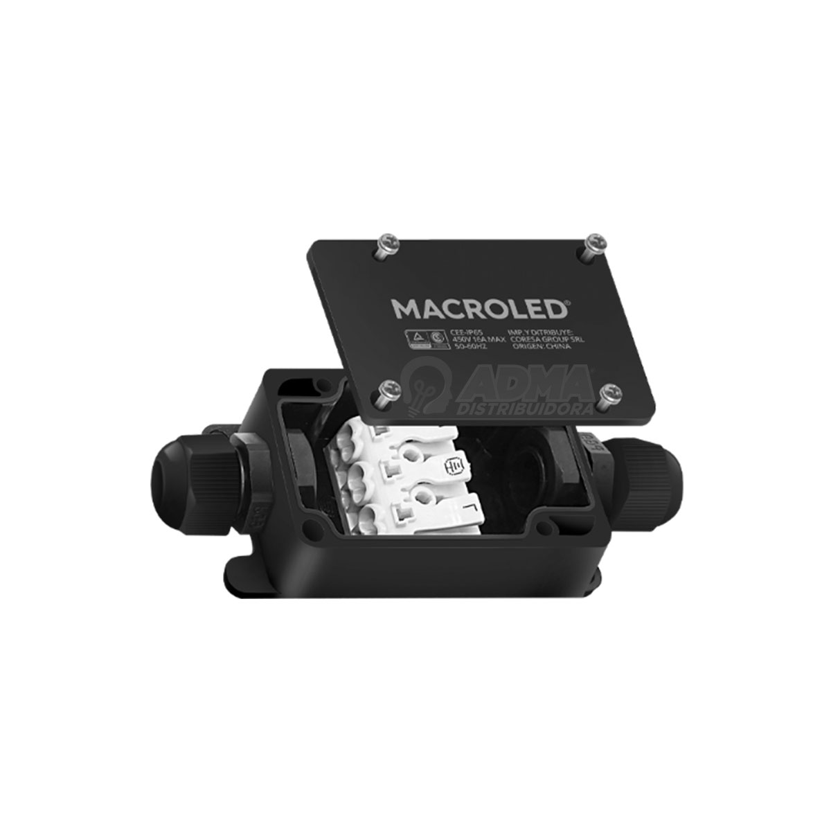 CAJA ESTANCA BORNERA EMPALME IP65 CON PROTECCION UV MACROLED