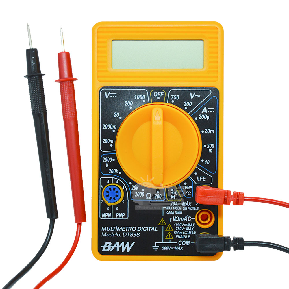 MULTIMETRO DIGITAL BUZZER TEMPERATURA BAW