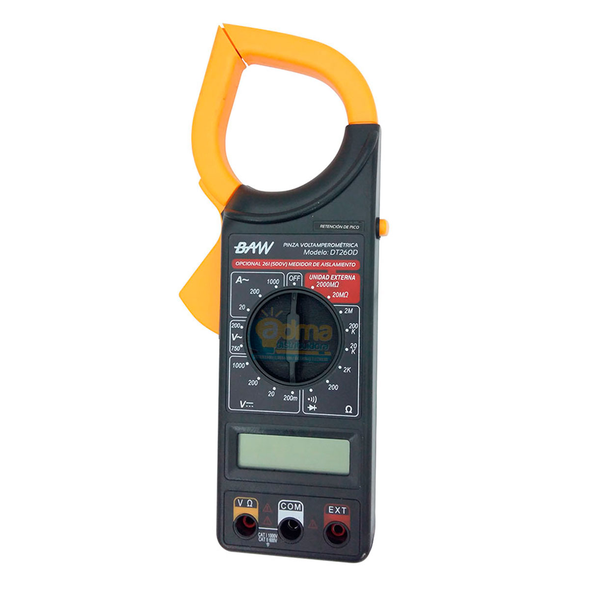 PINZA VOLTAMPEROMETRICA DIGITAL 1000ACA 750V 2MOHM