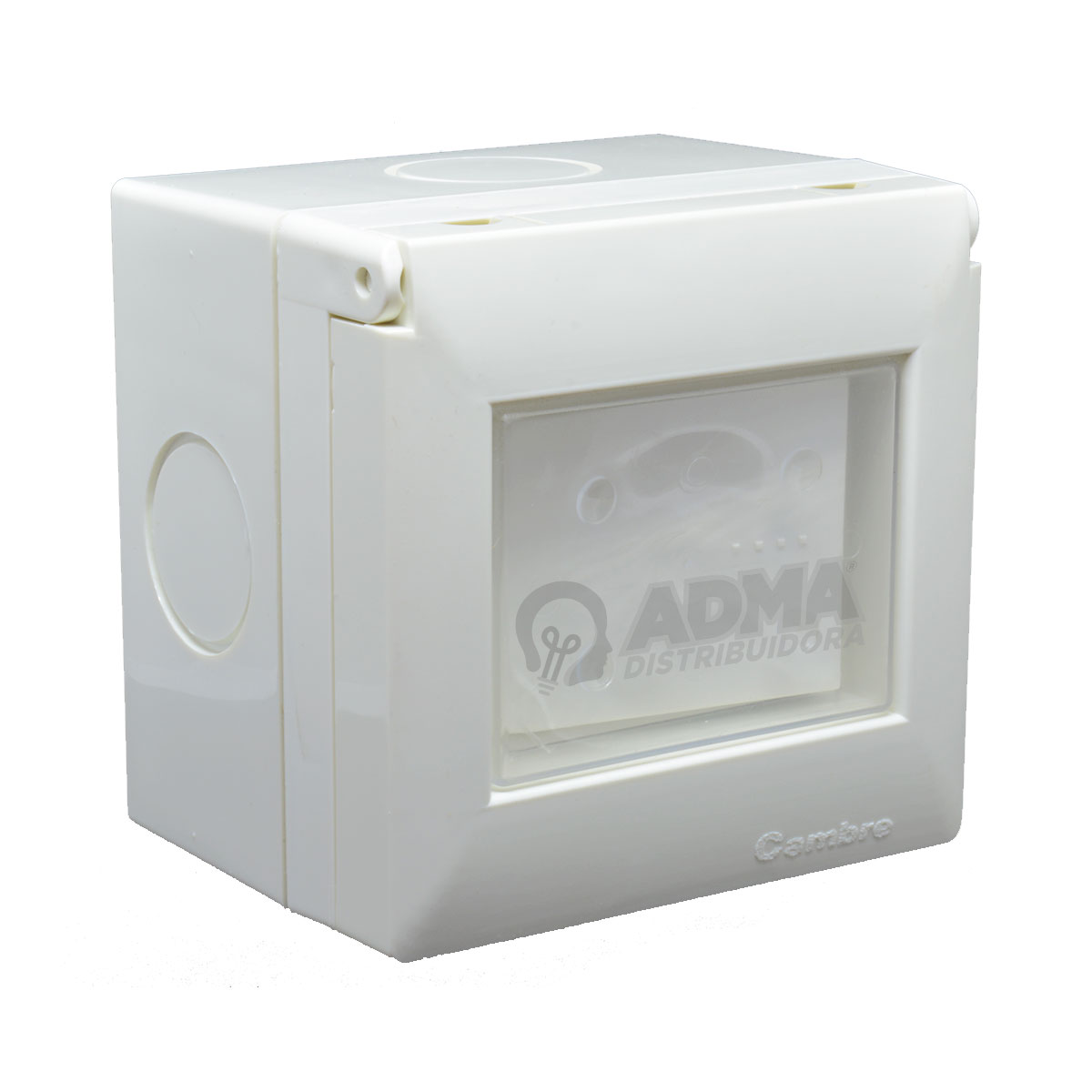 CAJA EXTERIOR 2 MODULOS IP55 SOBREPONER + MODULO PUNTO COMBINACIÓN 2 MÓDULOS BAUHAUS BLANCO CAMBRE