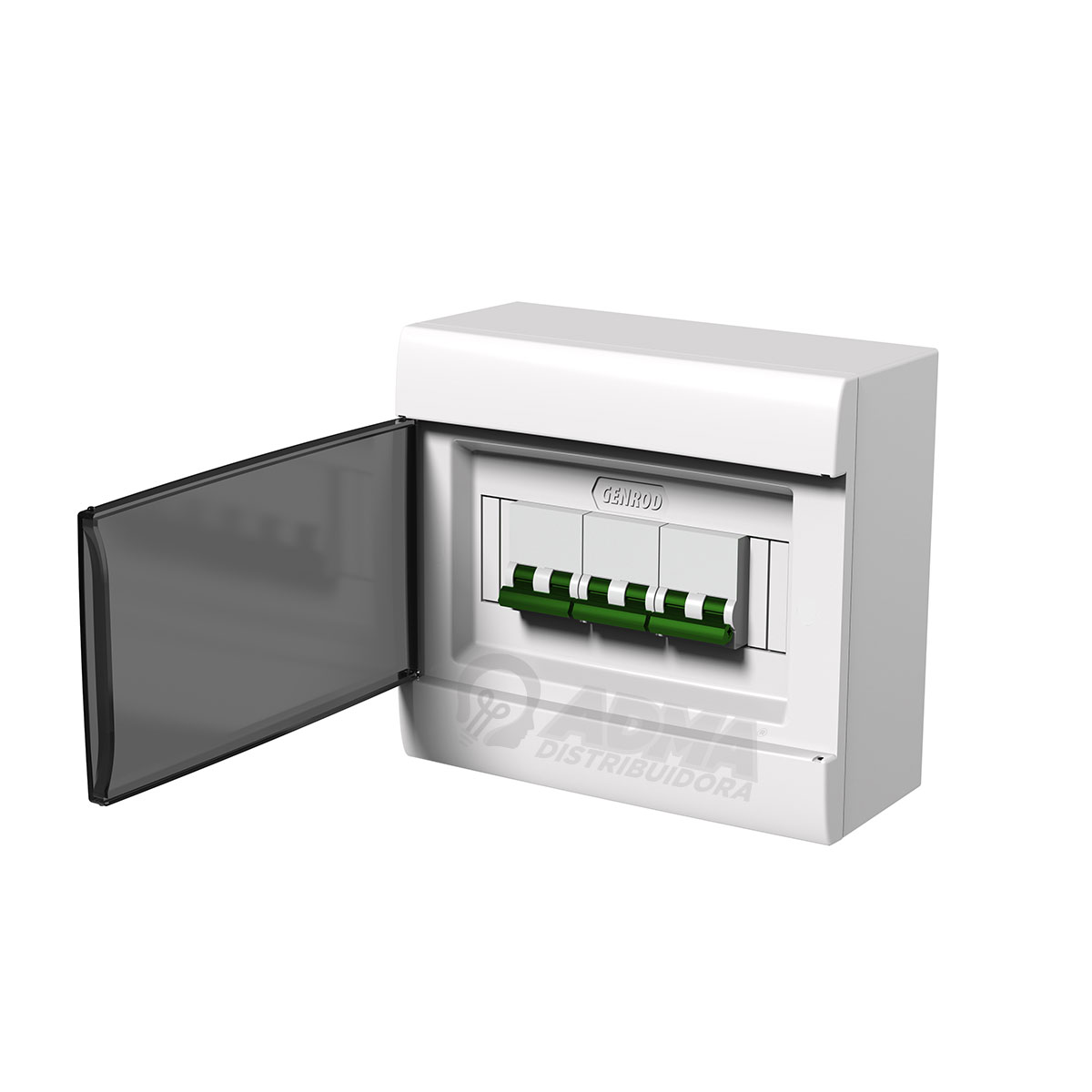 CAJA DE SOBREPONER P/ 8 MODULOS DIN PTA FUME GENROD