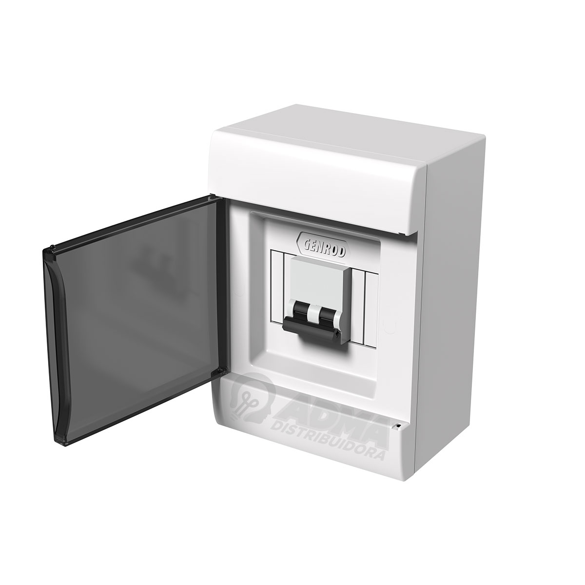 CAJA DE SOBREPONER 4 MODULOS DIN PTA FUME GENROD