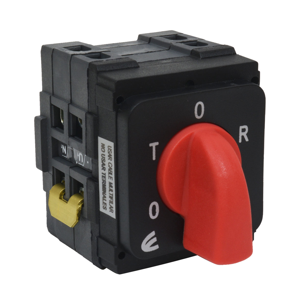 SELECTORA DE FASE TRIFASICA 0-R-0-S-0-T + NEUTRO 40A ELIBET