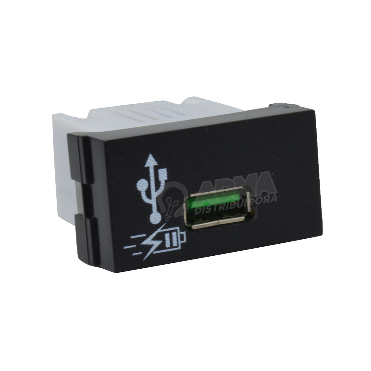 MÓDULO USB CARGA RÁPIDA NEGRO APTO JELUZ