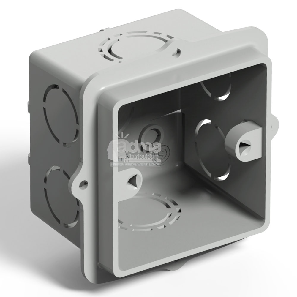 CAJA EMBUTIR MIGNON RAL 7035 C/OREJA PLASTICA