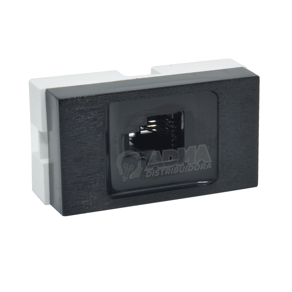TOMA TELEFONICO AMERICANO RJ11 PLATINUM NEGRO