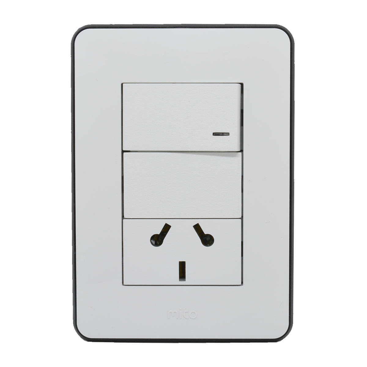 LLAVE DE LUZ ARMADA PUNTO TECLA Y TOMA JELUZ MITO