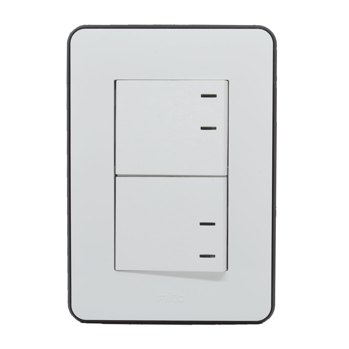 LLAVE DE LUZ DOBLE TECLA TECLON SIMPLE JELUZ MITO