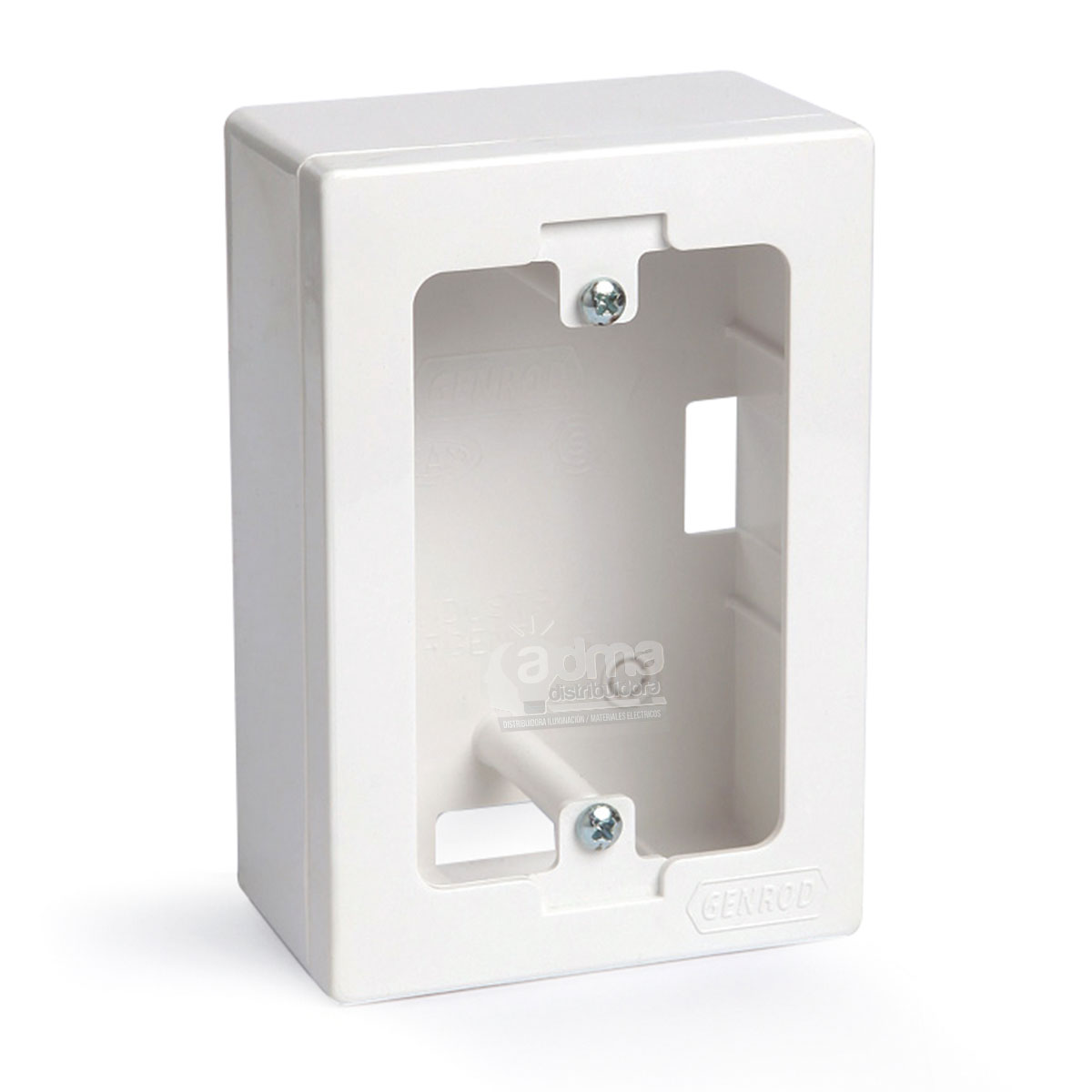 PORTABASTIDOR CAJA RECTANGULAR EXTERIOR BLANCA GENROD