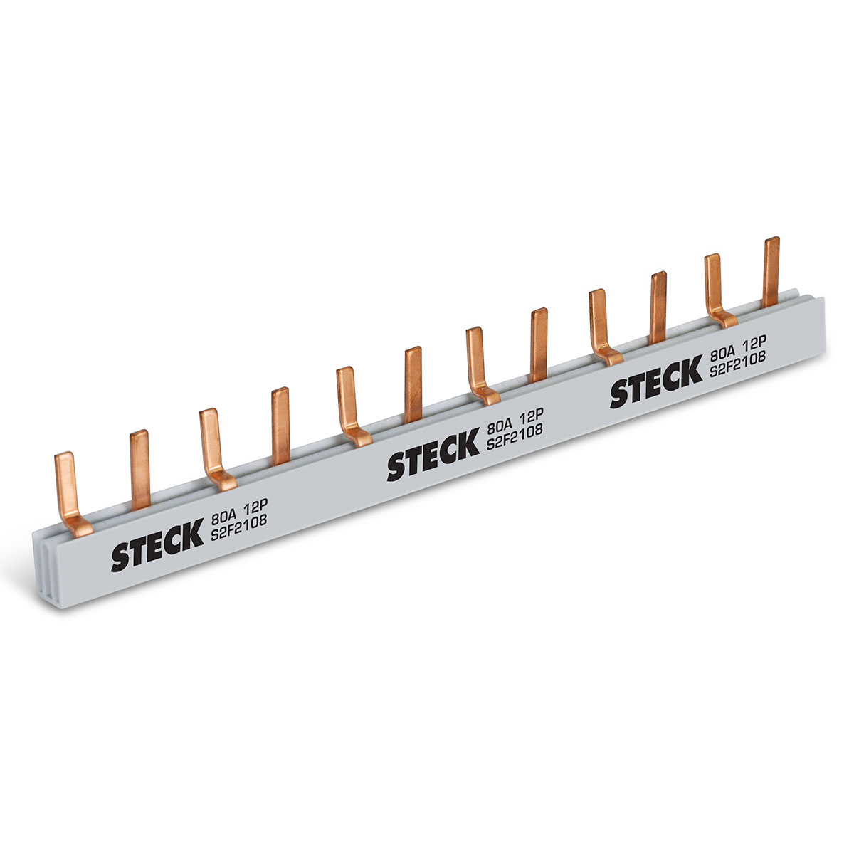 PEINE BIPOLAR 80A 2X6 POLOS DIN 21CM STECK
