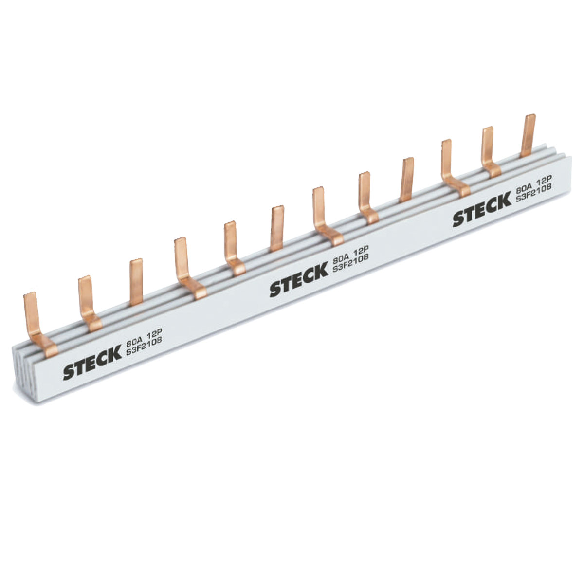 PEINE UNIPOLAR 80A 1X57 POLOS DIN 1 METRO STECK
