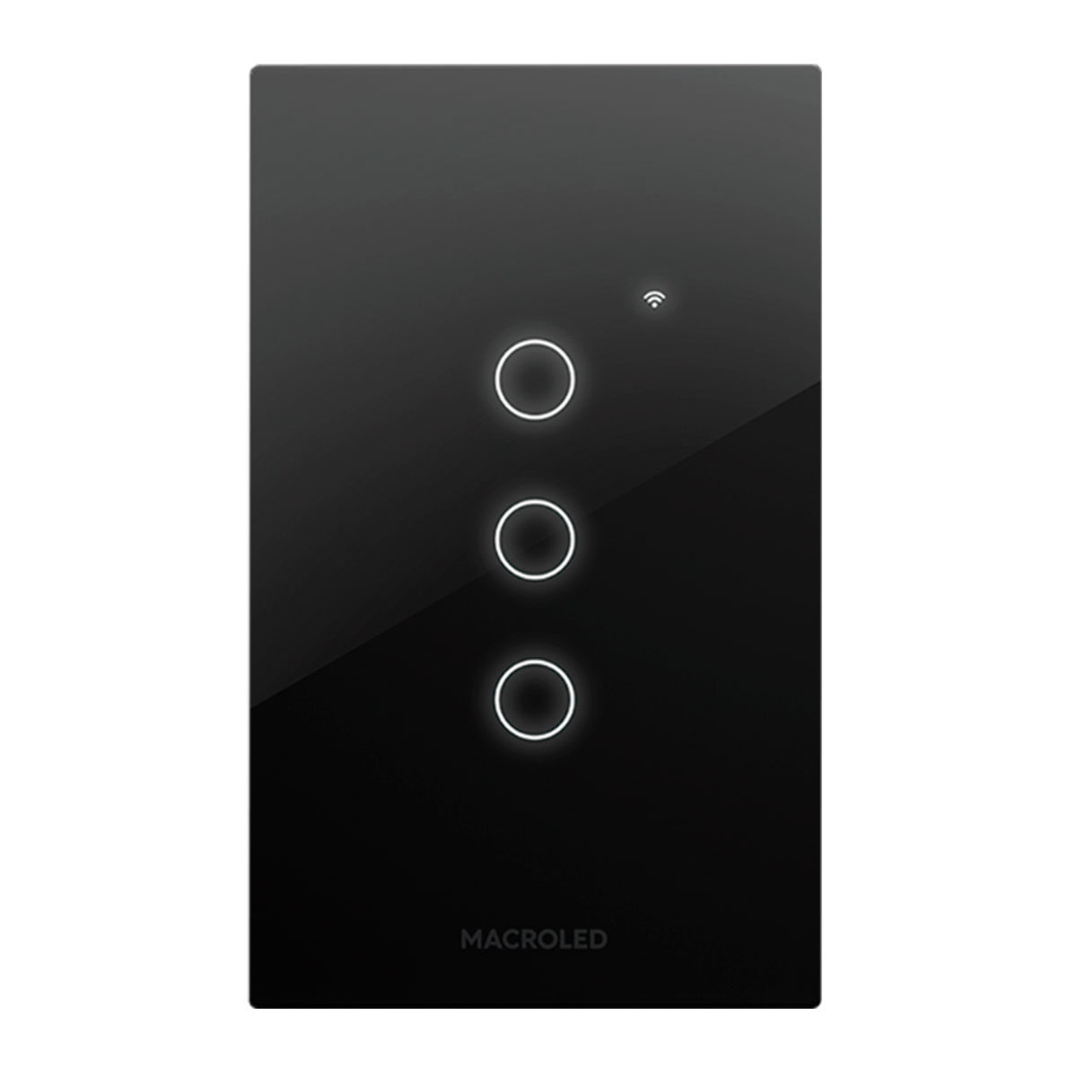 TECLA SMART MACROLED ROMA NEGRO 3 CANALES