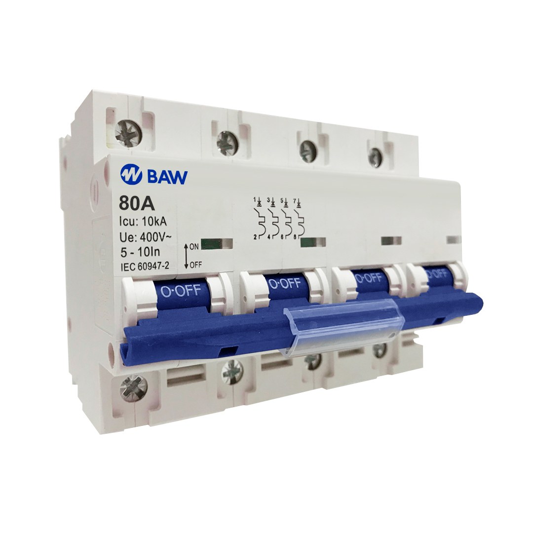 TERMICA TETRAPOLAR 80AMP 10KA BAW