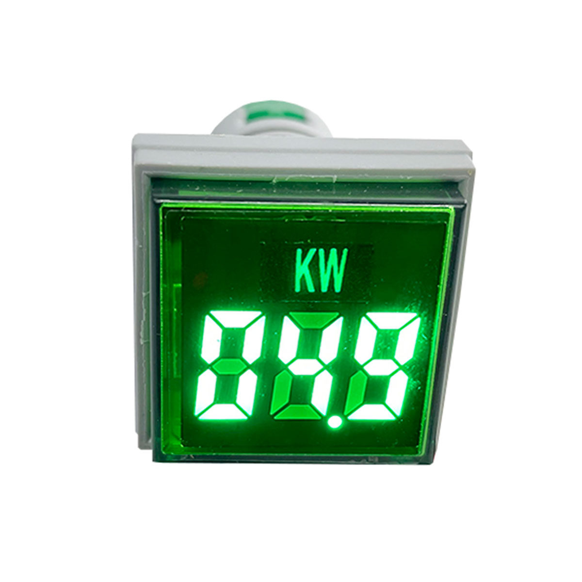 MINI VATIMETRO MEDIDOR KW CUADRADO VERDE 30X30 22MM 100A