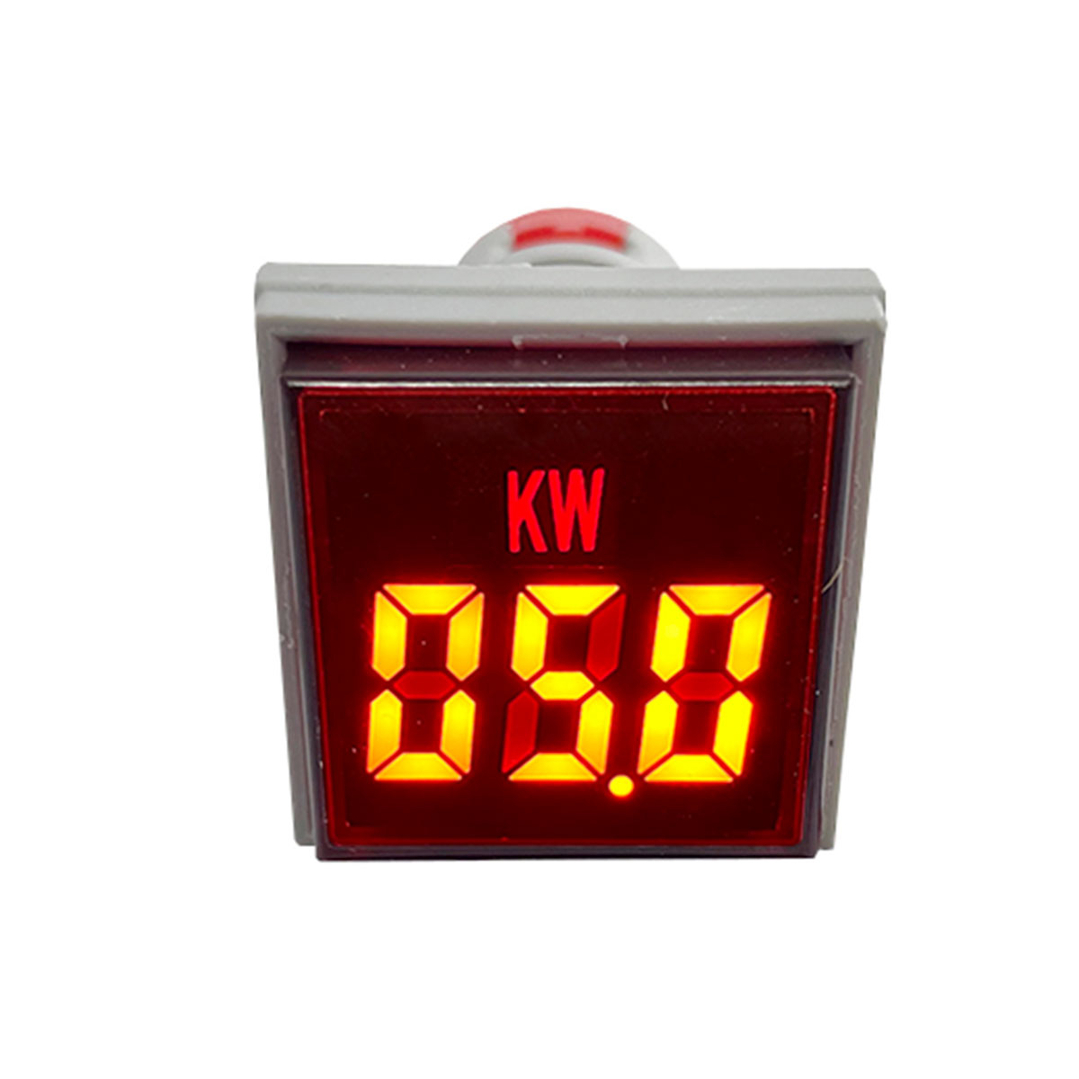 MINI VATIMETRO MEDIDOR KW CUADRADO ROJO 30X30 22MM 100A